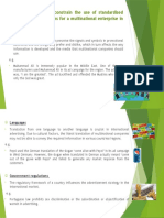 What Factors Would Constrain The Use of Standardised Sales Promotion Campaigns For A Multinational Enterprise in International Markets?