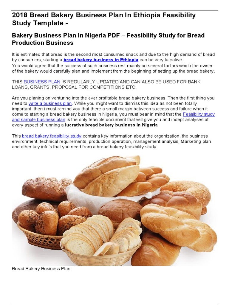 Bakery Business Plan for Nigeria | PDF | Feasibility Study | Breads