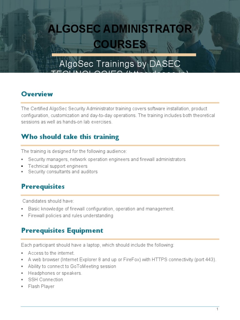 AlgoSec Administrator Training Overview | PDF