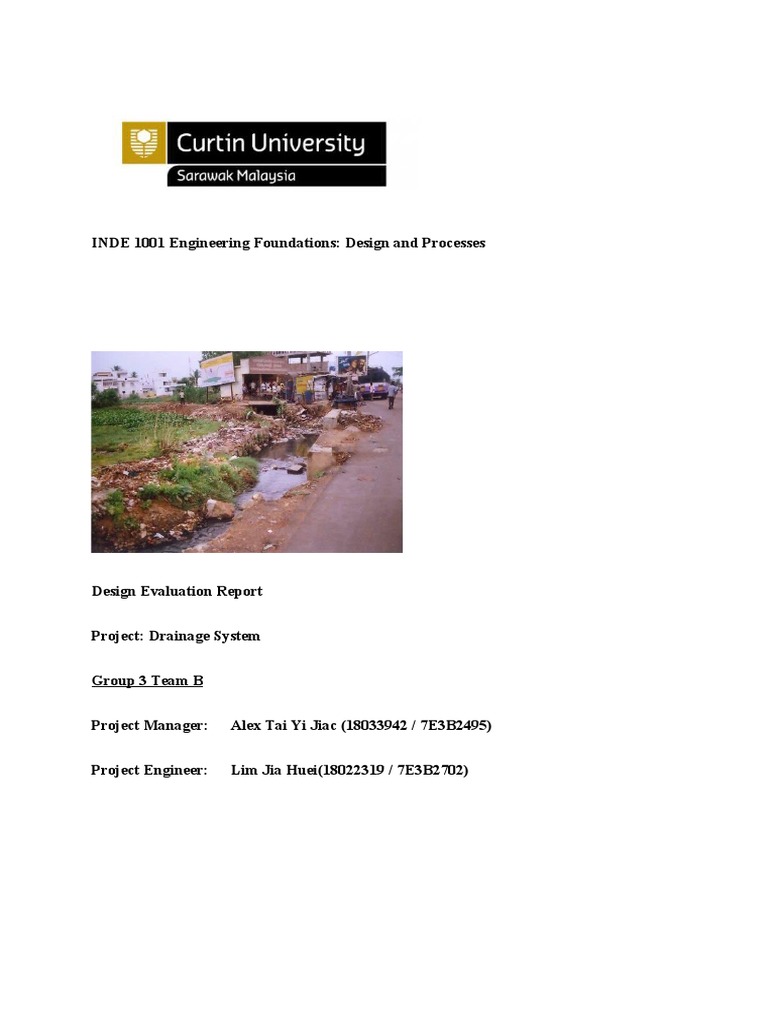 INDE 1001 Engineering Foundations: Design and Processes | PDF | Storm ...