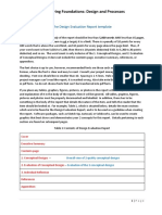 The Design Evaluation Report - Report Format