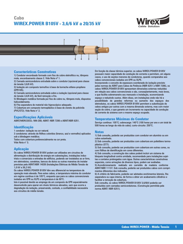 Wirexpowerb 105 Vcobre | PDF