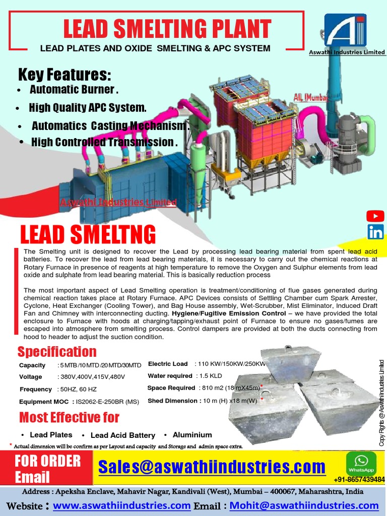 Lead Smelting Solutions | PDF | Furnace | Lead