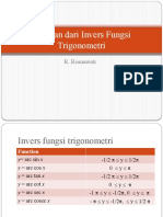 Turunan Dari Invers Fungsi Trigonometri