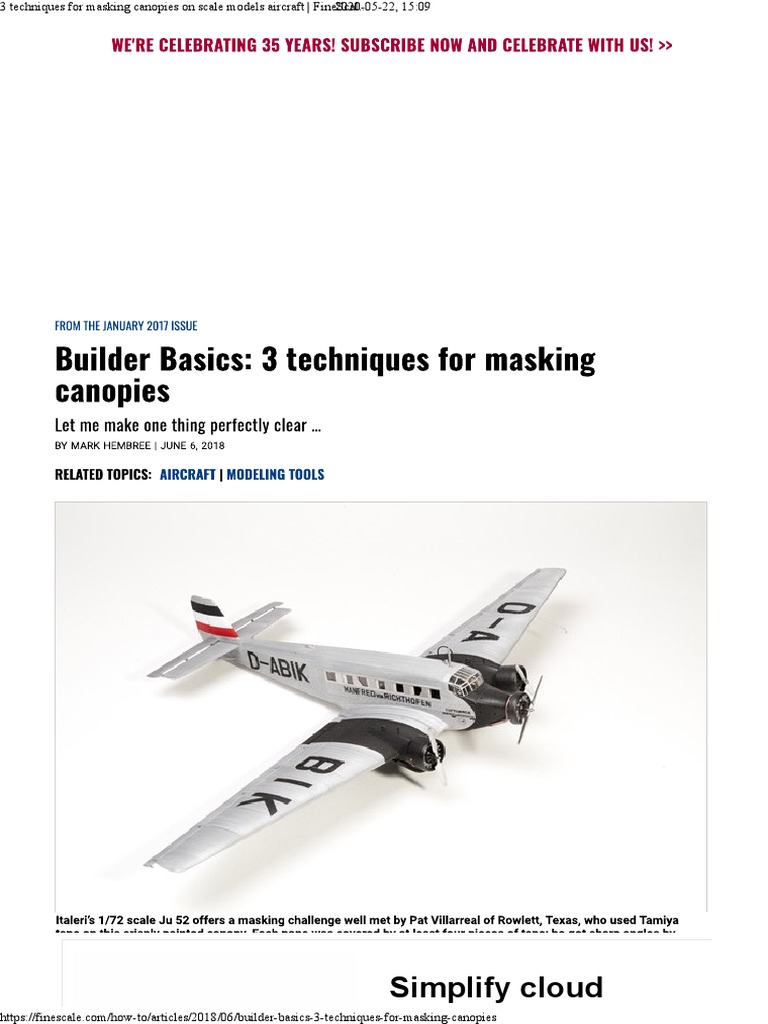 3 Techniques For Masking Canopies On Scale Models Aircraft FineScale