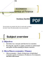 Economics of Finance: ECON90034