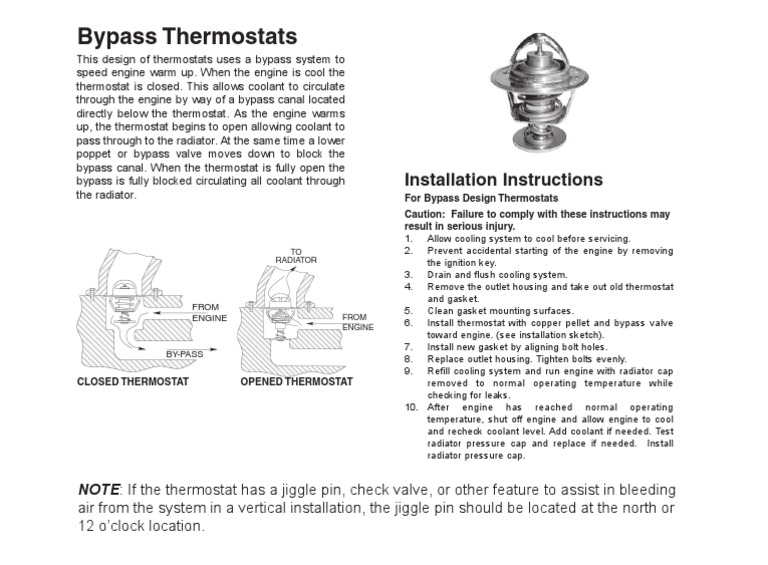 Bypass Thermostat Instructions1 PDF PDF Thermostat Machines
