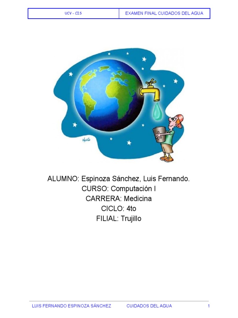 Cuidados Del Agua | PDF | Agua | Residuos