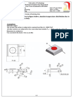 For The Geometry Shown in Figure Bellow, Simulate Temperature Distribution Due To Thermal Load Applied On Body