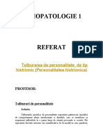 PSIHOPATOLOGIE - Tulburarea de Personalitate de Tip Histrionic (Personalitatea Histrionica)