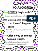 How to Apologize Effectively with "I