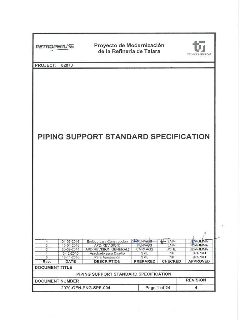 Piping Support Design Standards | PDF | Thermal Insulation | Pipe ...