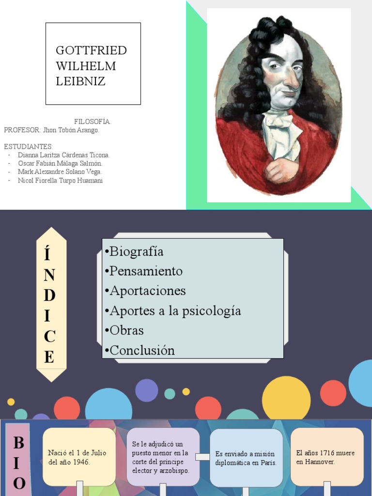 Gottfried Wilhelm Leibniz. | PDF | Gottfried Wilhelm Leibniz | Enseñanza de  matemática, image size:768x1024