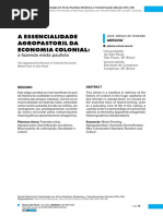 A essencialidade agropastoril da economia colonial - José Jobson Arruda