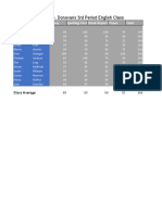 Gradebook Spreadsheet