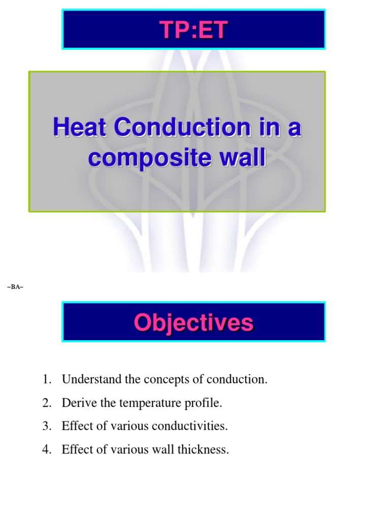 Heat Conduction in Composite Walls | PDF | Thermal Conduction ...