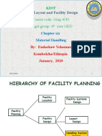 Plant Layout and Facility Design: Course Code: Greg 4181 Target Group: 4 Year GED