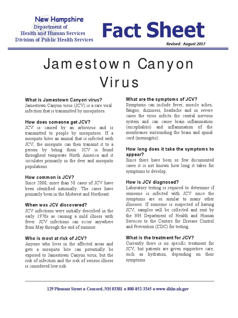 Jamestown Canyon Virus Download Free PDF Infection Epidemiology