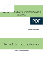 Estructura atómica y cálculo de partículas subatómicas