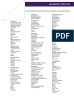 Laboratory Checklist: Healthcare