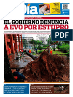 El Gobierno Denuncia: A Evo Por Estupro