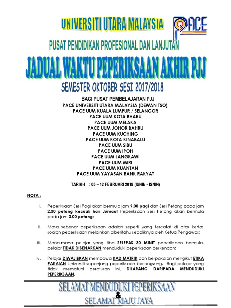 Jadual Exam Full Ja172 Pdf