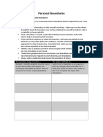 Personal Boundaries Worksheet