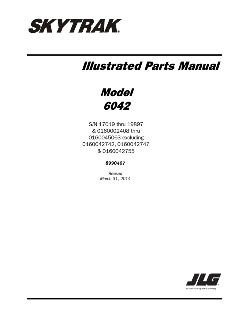 JLG 6042 Skytrack Parts | PDF | Transmission (Mechanics