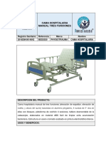 Ficha Tecnica Camas Hospitalarias Bed-2020 PDF