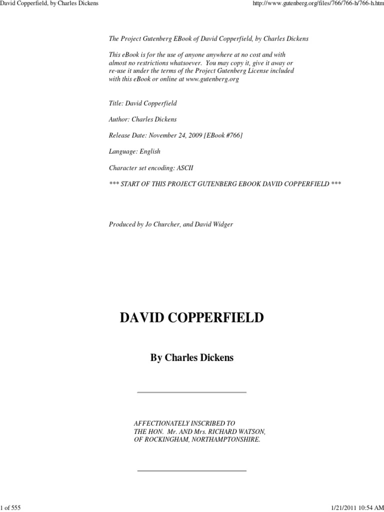 David Copperfield eBook by Dickens | PDF | Business