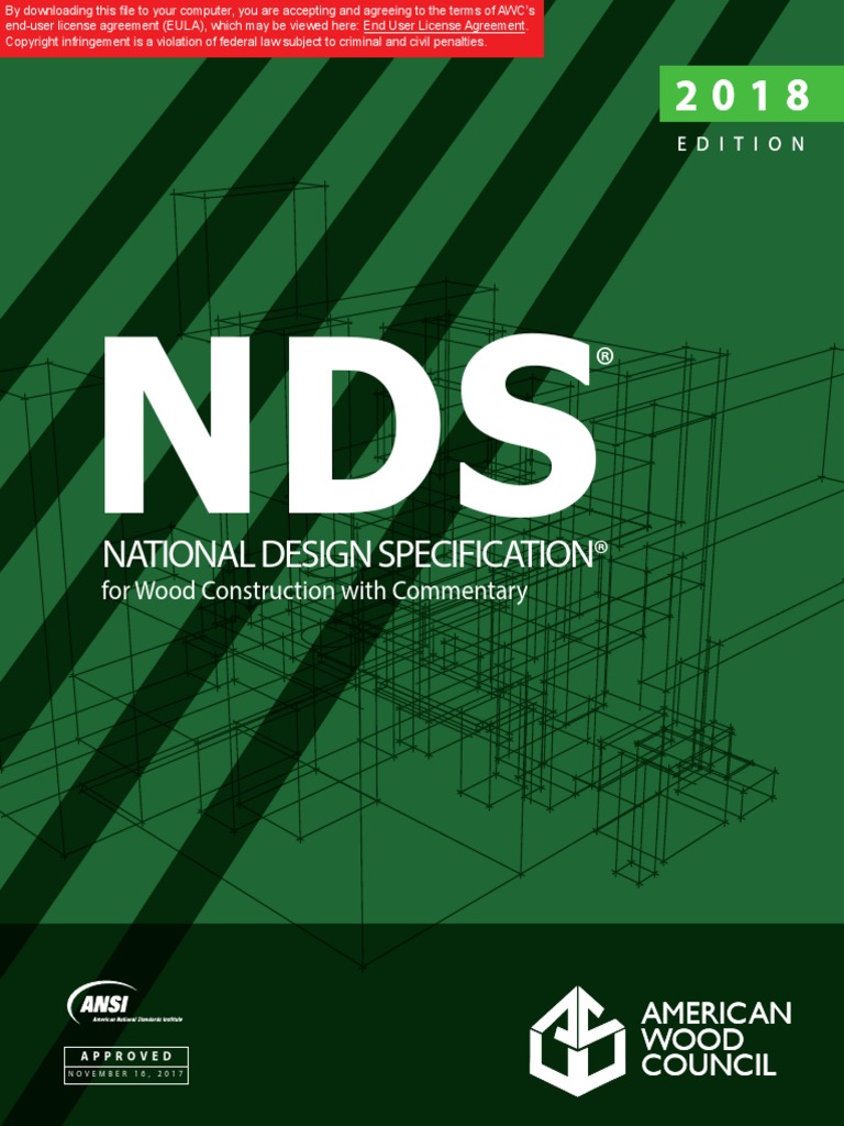 National Design Specification® For Wood Construction With Commentary
