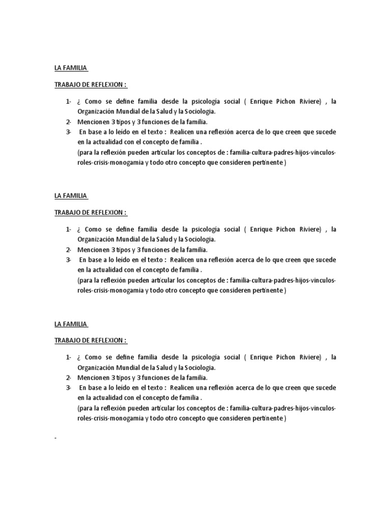 Definición y Reflexión sobre la Familia | PDF | Filosofía | Relaciones ...