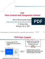 TCP Flow Control and Congestion Control: EECS 489 Computer Networks Z. Morley Mao Monday Feb 5, 2007