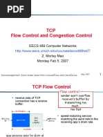 TCP Flow Control and Congestion Control: EECS 489 Computer Networks Z. Morley Mao Monday Feb 5, 2007