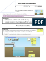 Guía laboratorio hidrodinámica presión fluidos estáticos flujo