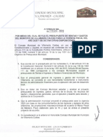 ACUERDO #086 PRESUPUESTO