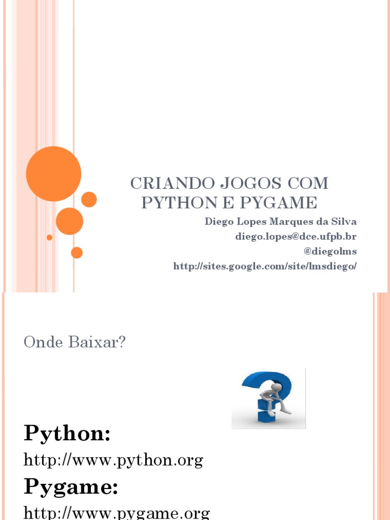 Criando Jogos Com Python e Pygame | PDF | Python (linguagem de ...