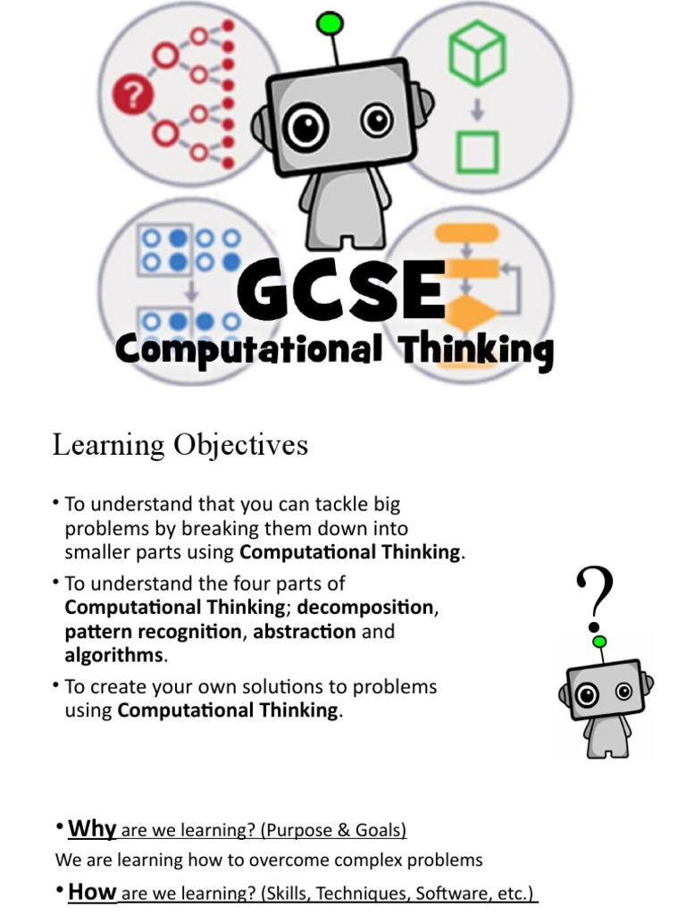 Computational Thinking GCSE | PDF | Algorithms | Pattern Recognition