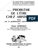 La Problème de L’Être Chez Aristotle-PUF (Pierre Aubenque-1962)