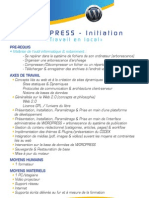 Programme de Formation Wordpress Initiation