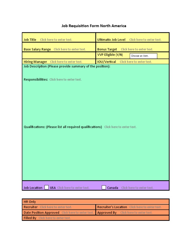 Job Requisition Form | PDF