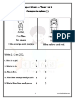 English Year 1&2 Comprehension PDF