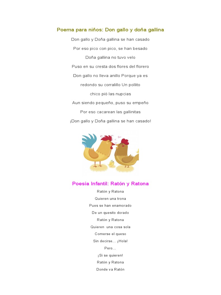 Poemas Rítmicos para Niños | PDF | Rima | Amor
