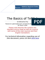 The Basics of Tefillah: For Technical Information Regarding Use of This Document, Press CTRL and