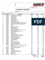 Cotización N 00010000771 - Repuestos Tractor Revisado N 62