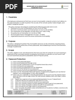 ICT Password Policy