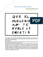 Visión en Túnel y La Empatía Dentro de Las Instalaciones Sanitarias PDF