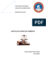 ANALISIS ARTICULOS CODIGO DE COMERCIO GUATEMALTECO