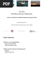 Cs-541 Wireless Sensor Networks: Lecture 4: Introduction To Signal Processing and Learning For Wsns