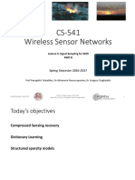 CS-541 Wireless Sensor Networks Lecture 5 Signal Sampling Recovery